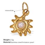 color: PJ540WEG White Bead Gold Pendant