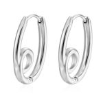 color: Knotted Oval Ear Cuff Steel Color MS-596