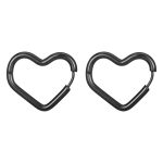 color: Round Wire Heart Ear Cuff Black 1 PC