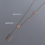 Marka Cold All-Match Stainless Steel 18K Gold Plating Love Pendant Clavicle Necklace Female Accessories