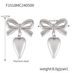 color: F1518-Steel Color Earrings