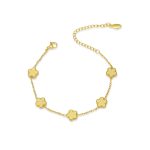 color: Five-petal Flower Yellow Shell Bracelet