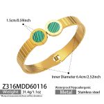 color: Z316-Gold Turquoise Bangle