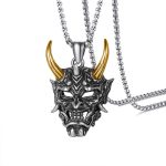 color: Gold Horn Mask +60cm Chain