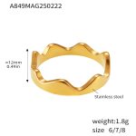 color: A849-Gold Ring / size: US 6