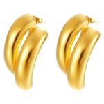 color: Irregular Cast Earrings Gold MS-604
