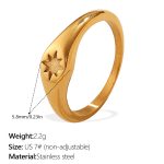 color: JZ158G7 Gold Ring