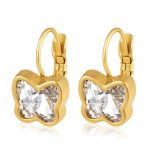 color: Butterfly French Clasp Earrings 5 Gold