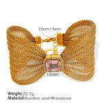 color: SL65 Pink Color Zircon Gold Bracelet