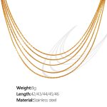 color: XL116 Multi Layer Gold Necklace