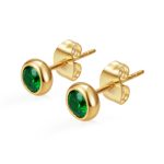 color: 5MM Zircon Stud Earrings (Emerald)