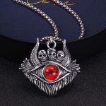 color: Red Eye + Stainless Steel Chain