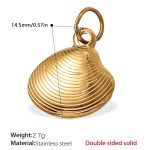 color: PJ462G Double-sided Solid Gold Pendant