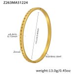 color: Z263-Gold Zircon Bangle