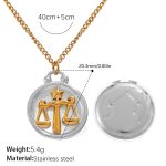 color: XL769SG8 Two-tone Gold Color Necklace