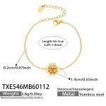 color: TXE546-Gold Bracelet 16+5cm