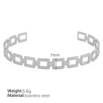 color: SZ84 Adjustable Silver Bangle
