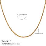 color: XL561G0.8MM Hammered Square Chain