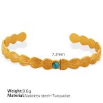color: SZ144 Turquoise Gold Bangle