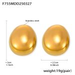 color: F755-Gold Polished Earrings