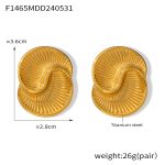 color: F1465-Gold Earrings