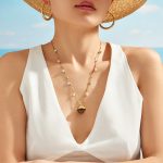 color: P142-Big Small Fu Gourd Steel Color Sweater Chain -80cm