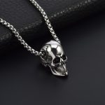 Stainless Steel Hip Hop Skull Men's Necklace Pendant Clothing Accessories