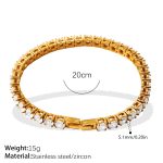 color: SL469WEG5.1MM White Zircon Bracelet