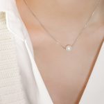 color: P205-Steel Color Necklace -40+5cm