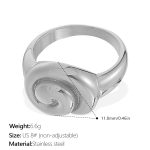 color: JZ135S#8 Silver Ring