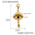 color: D170-4 Gold Evil Eye Pendant