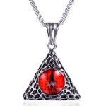 color: Red Triangle + Stainless Steel Chain