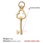 color: PJ434G Double-sided Solid Gold Pendant