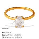 color: JZ181WEG8 White Zircon Ring