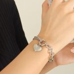 color: E120-Steel Color Bracelet -15+3cm
