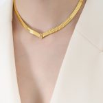 color: P1502-Gold Rose Red Zircon Necklace