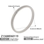color: Z136-Steel Color Bangle -Width 8MM