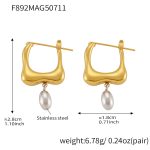 color: F892-Two-tone Gold Earrings