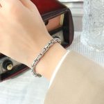 color: E038-Steel Color Bracelet -15+5cm