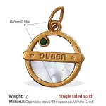 color: PJ494WEG White Shell Gold Pendant