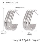 color: F754-Steel Color Earrings