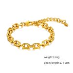 color: Square Bracelet Gold MS-565B