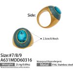 color: A631-Gold Ring / size: US 7
