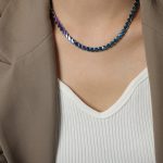 color: P1634-Thick Style Colorful Necklace -40+5cm