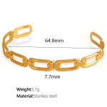 color: SZ174 Adjustable Gold Bangle