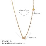 color: XL543WEGM Letter Necklace