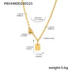 color: P854-Gold Necklace 40+5cm