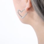 color: F895-Steel Color Earrings