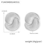 color: F1465-Steel Color Earrings