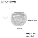 color: A553-Steel Color Ring / size: US 6